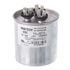Round Run Capacitor 55/3Mfd, 370V