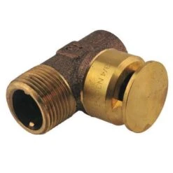 Relief Valve And Tee, 3" L, 2-3/4" H, Brass