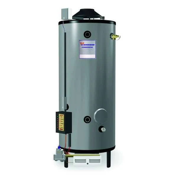 Natural Gas Commercial Gas Water Heater, 65 Gal., 120V AC